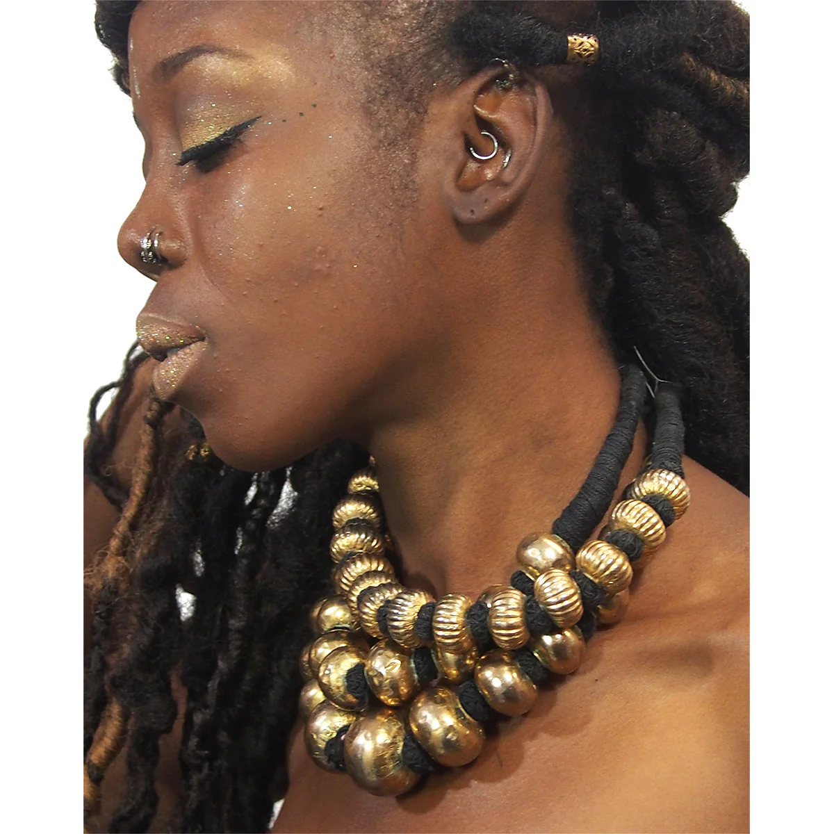 Gold Wash Over Wax Nepali Dowry Necklace - Image 3