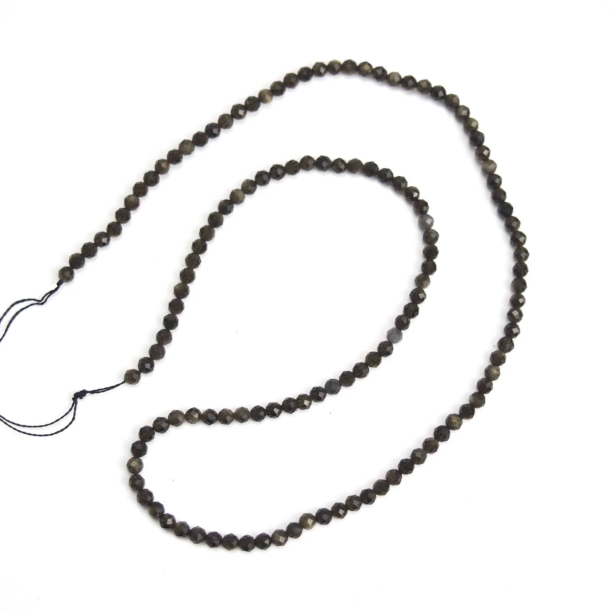 Golden Obsidian 3.5mm Faceted Rounds - Image 3