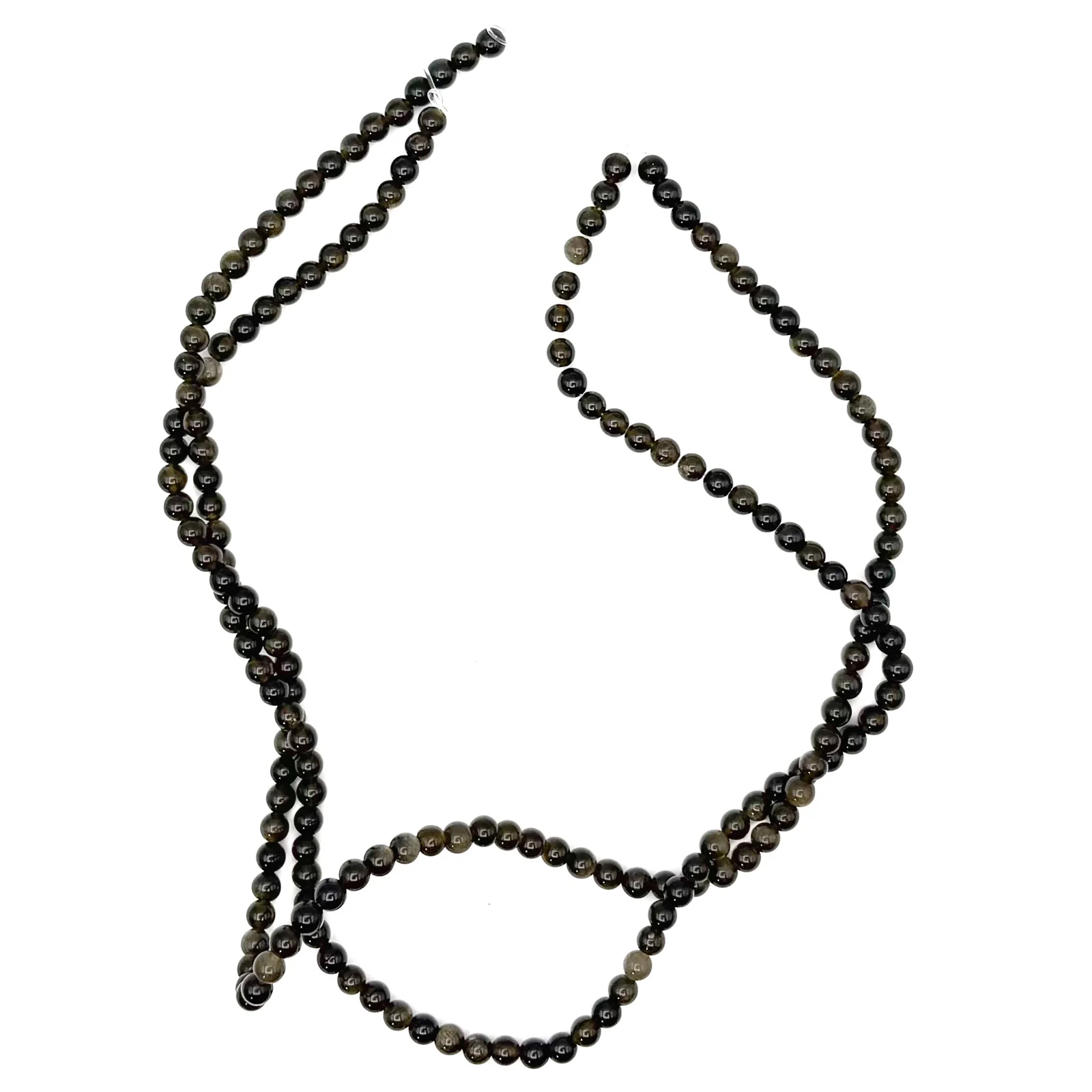 Golden Obsidian 4.5mm Faceted Rounds Bead Strand - Image 11