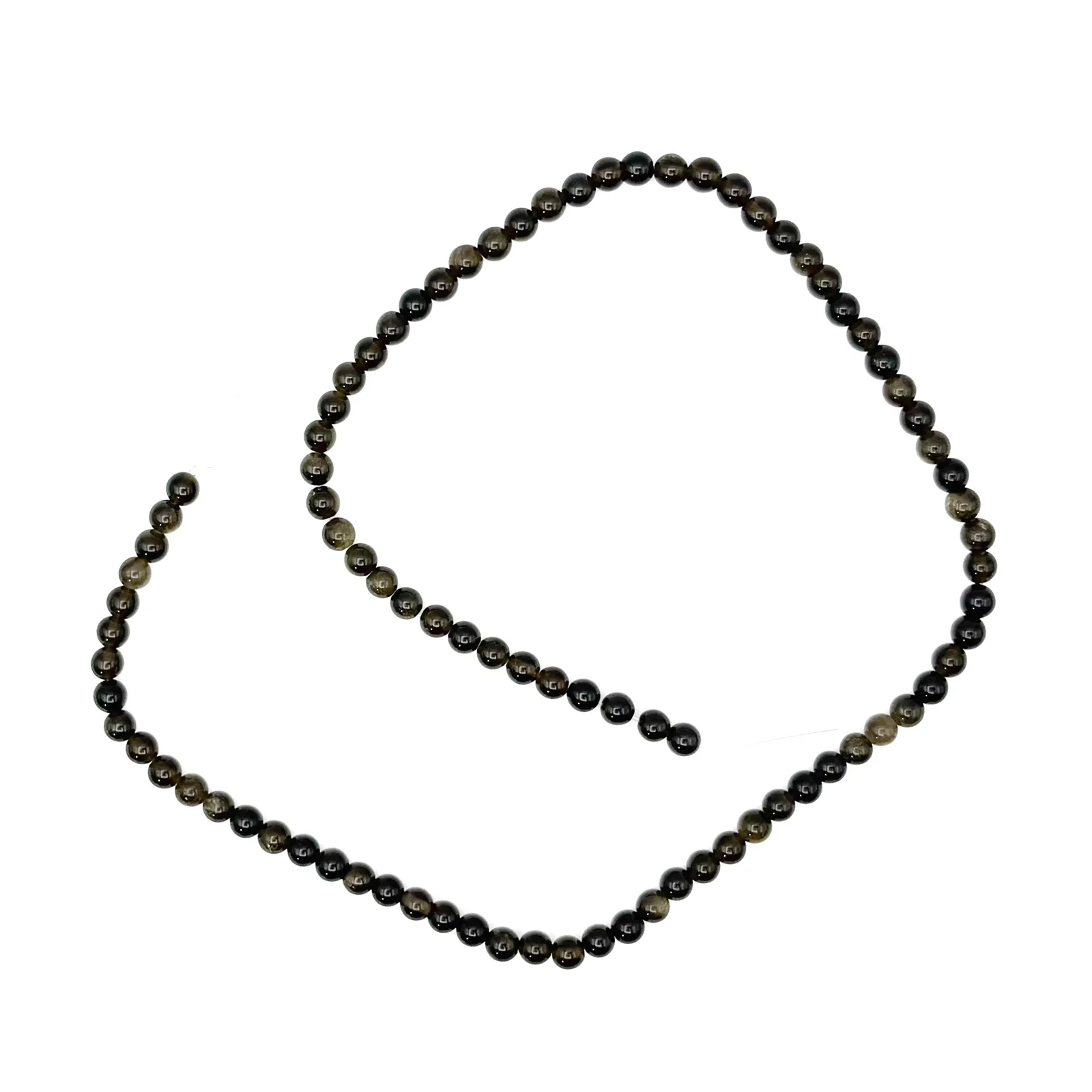 Golden Obsidian 4.5mm Faceted Rounds Bead Strand - Image 2