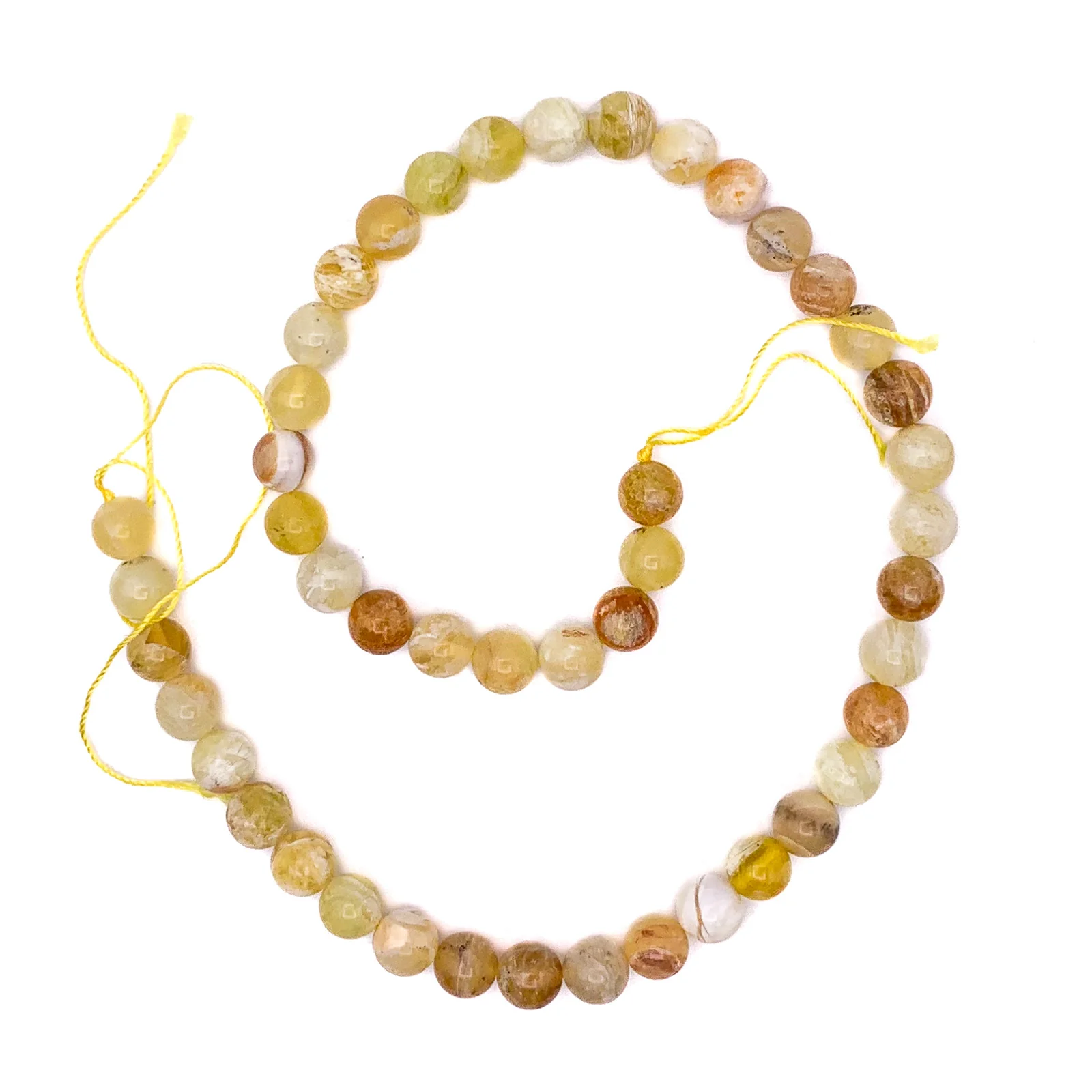 Golden Opal 8mm Smooth Rounds Bead Strand - Image 2