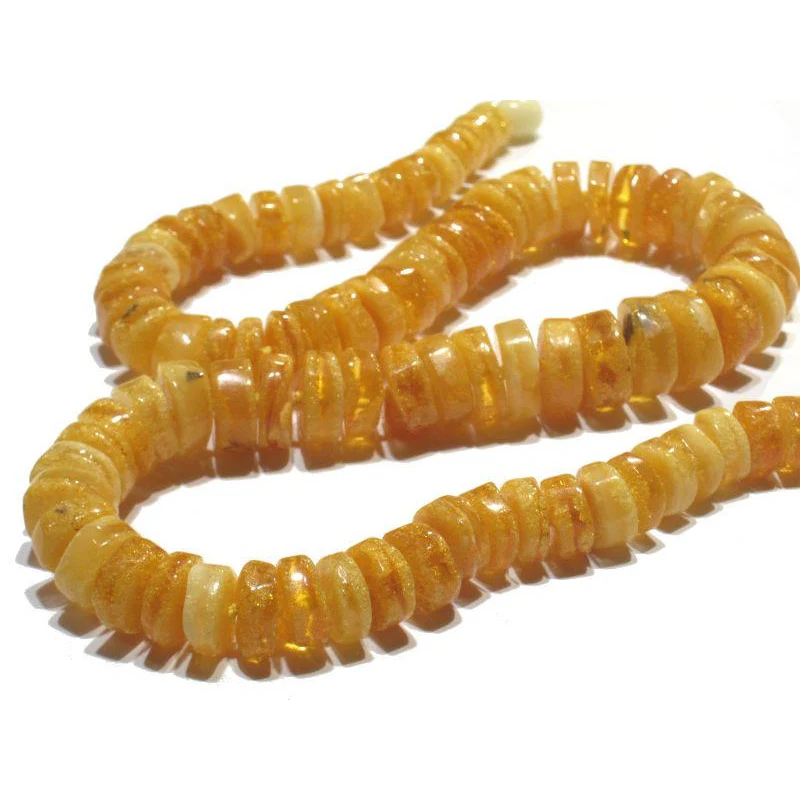 Golden White Amber Wheel Strand/Necklace - Image 2