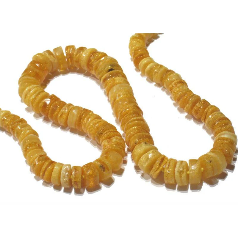 Golden White Amber Wheel Strand/Necklace - Image 3