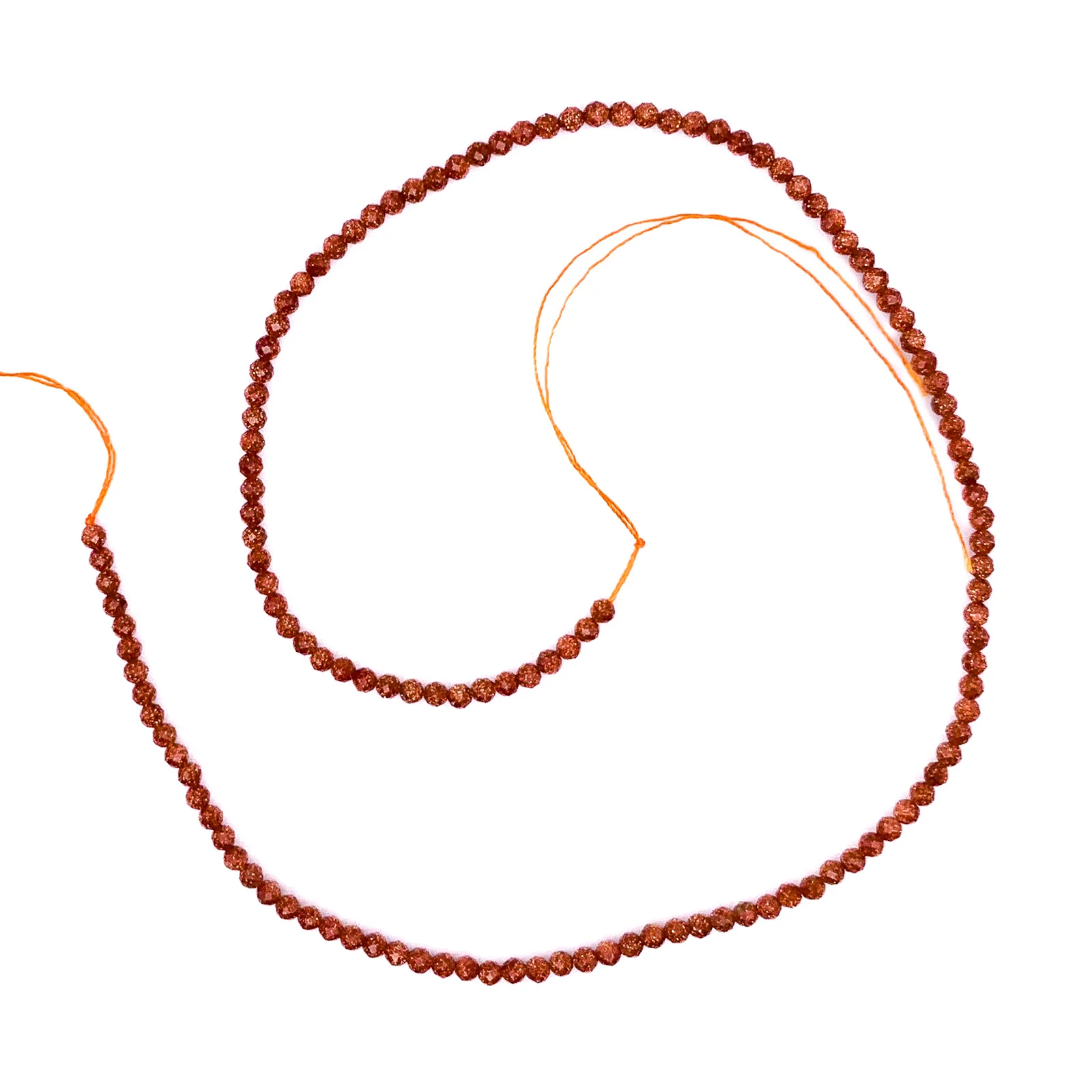 Goldstone 3.5mm Faceted Round Bead Strand - Image 2