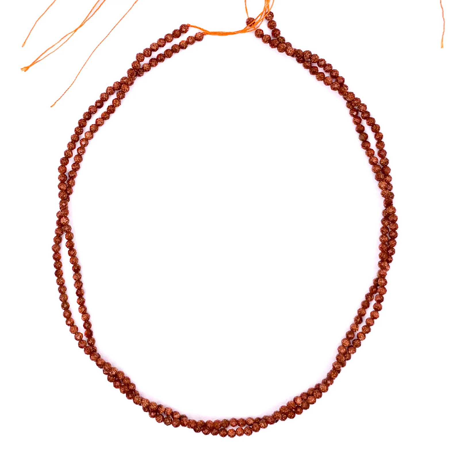 Goldstone 3.5mm Faceted Round Bead Strand - Image 9