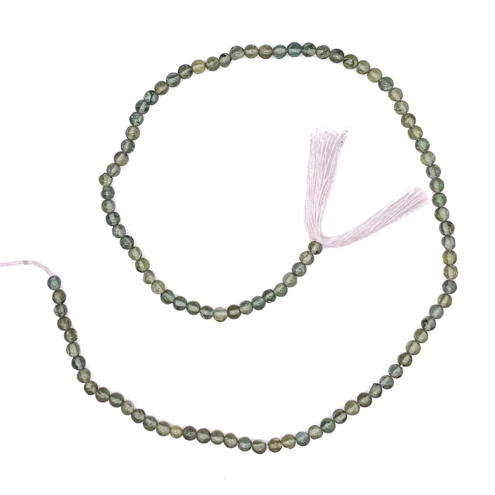 Green Apatite 3.5mm Smooth Rounds Bead Strand - Image 2