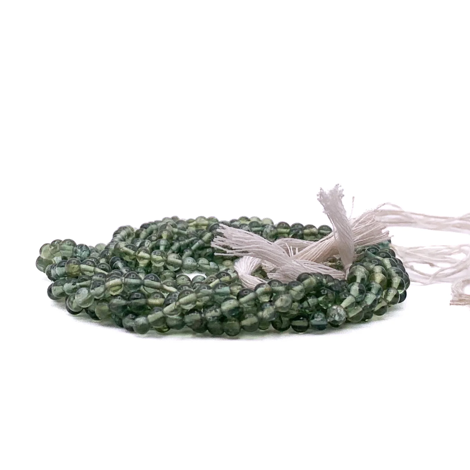 Green Apatite 3.5mm Smooth Rounds Bead Strand - Image 8