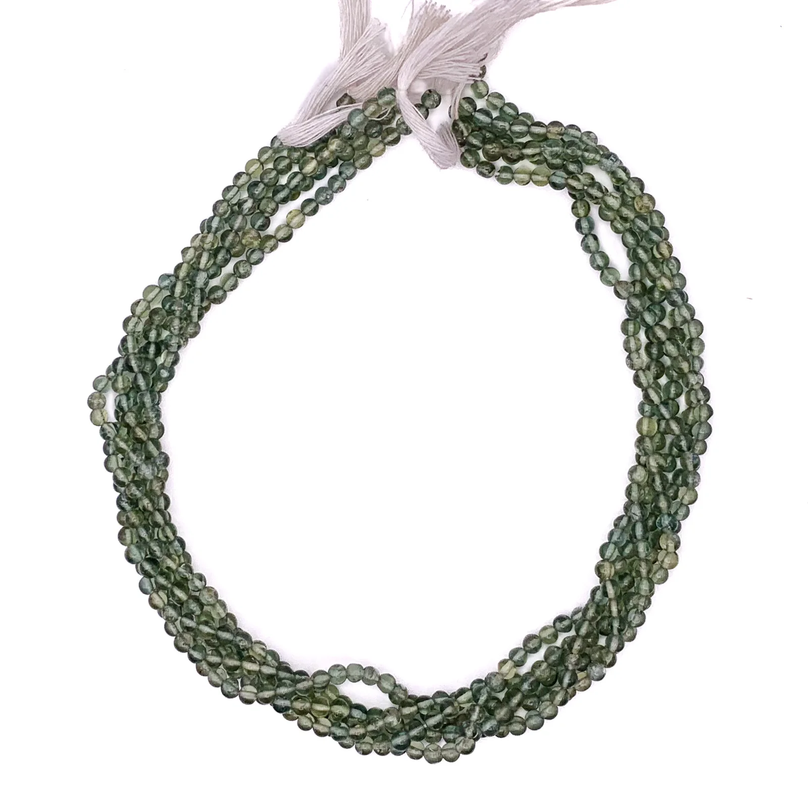 Green Apatite 3.5mm Smooth Rounds Bead Strand - Image 9