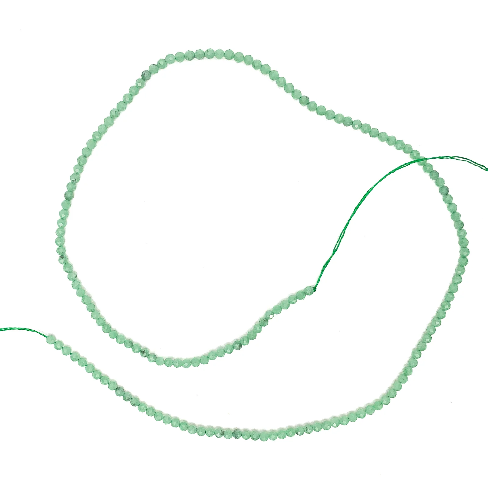 Green Aventurine 2mm Faceted Rounds Bead Strand - Image 2