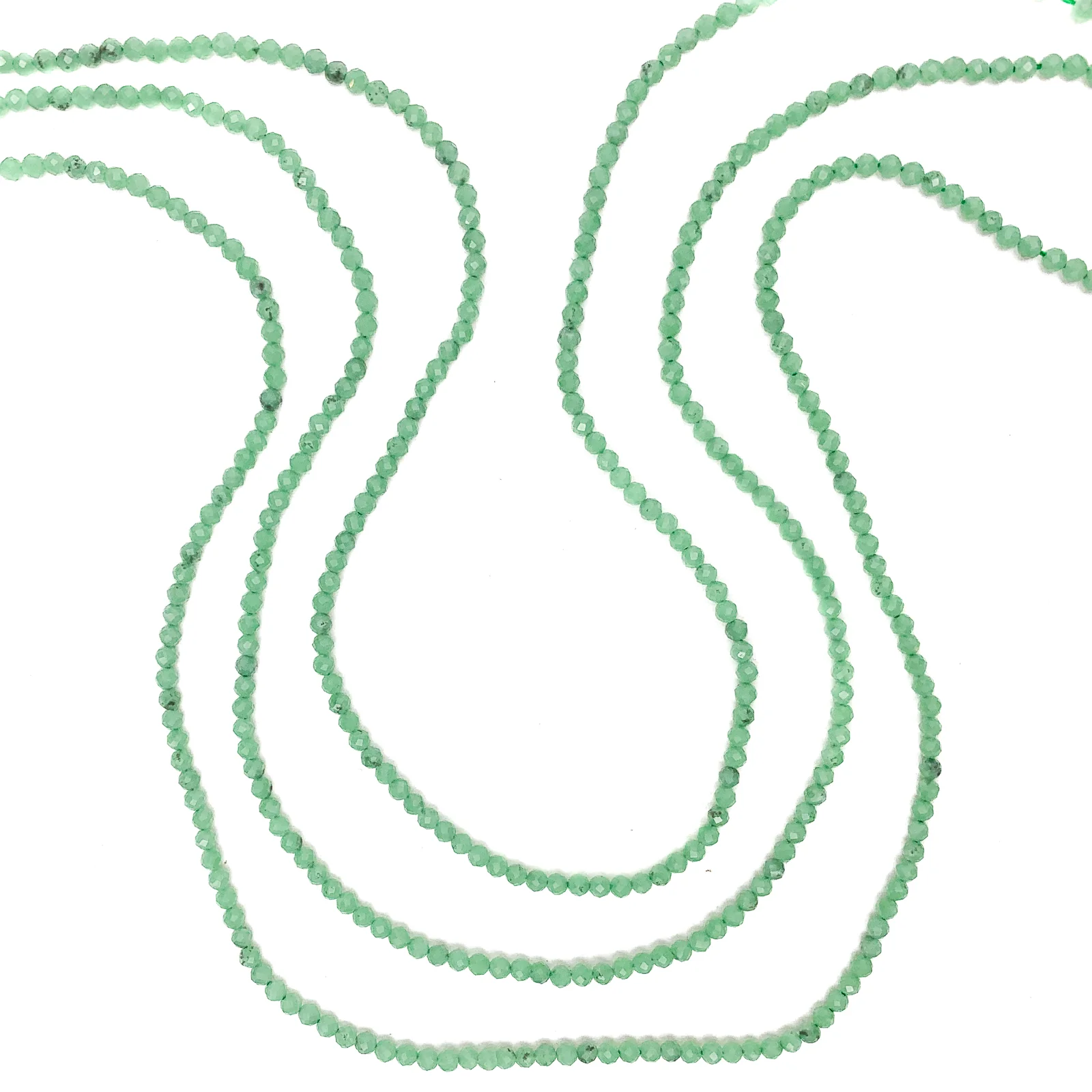 Green Aventurine 2mm Faceted Rounds Bead Strand - Image 3