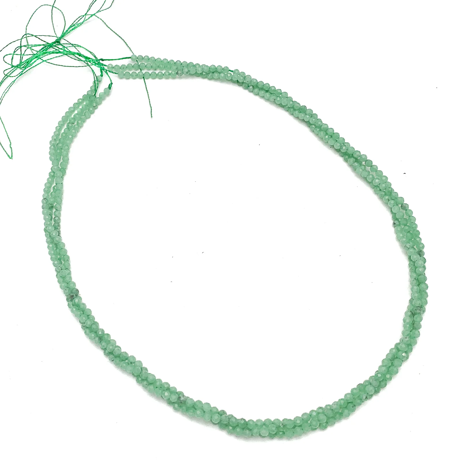 Green Aventurine 2mm Faceted Rounds Bead Strand - Image 4