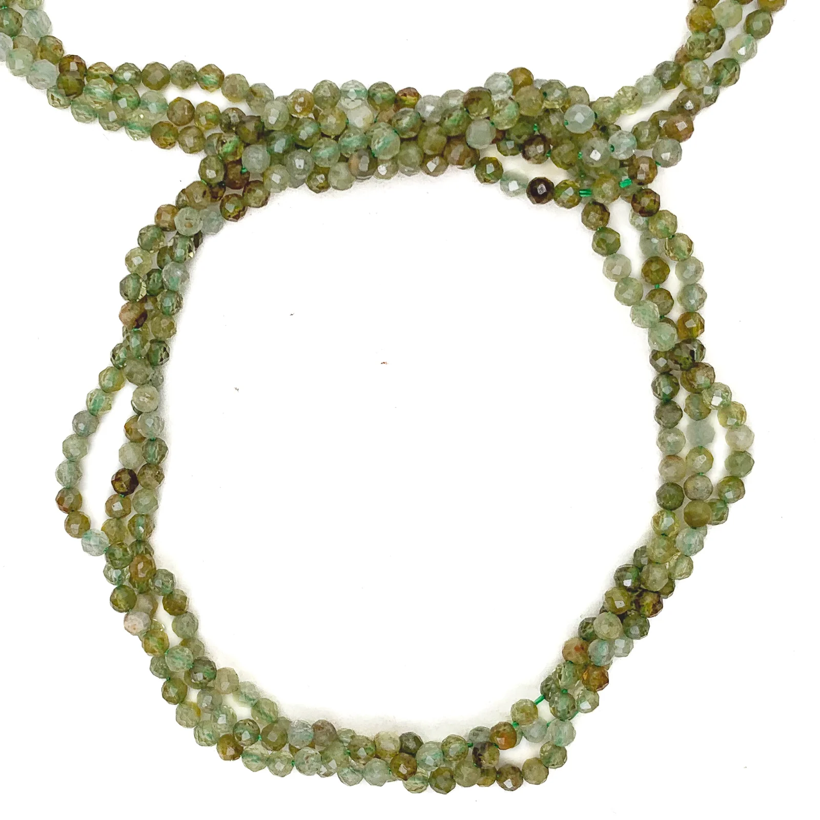 Green Garnet 2.5mm Faceted Rounds Bead Strand - Image 5