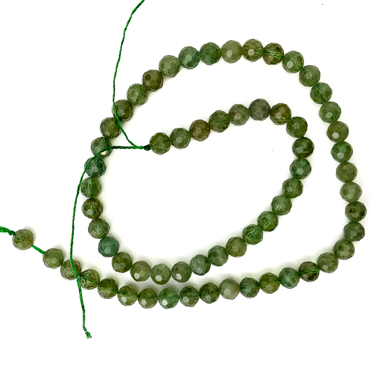 Green Garnet Tsavorite Kenya 6mm Faceted Rounds - Image 2