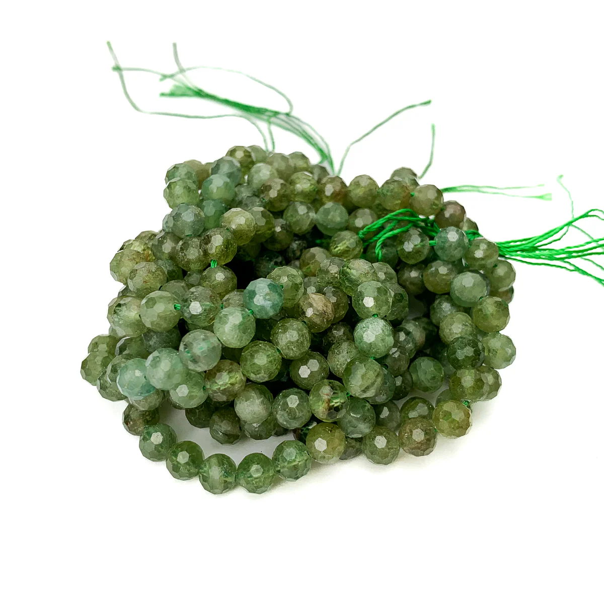 Green Garnet Tsavorite Kenya 6mm Faceted Rounds - Image 3
