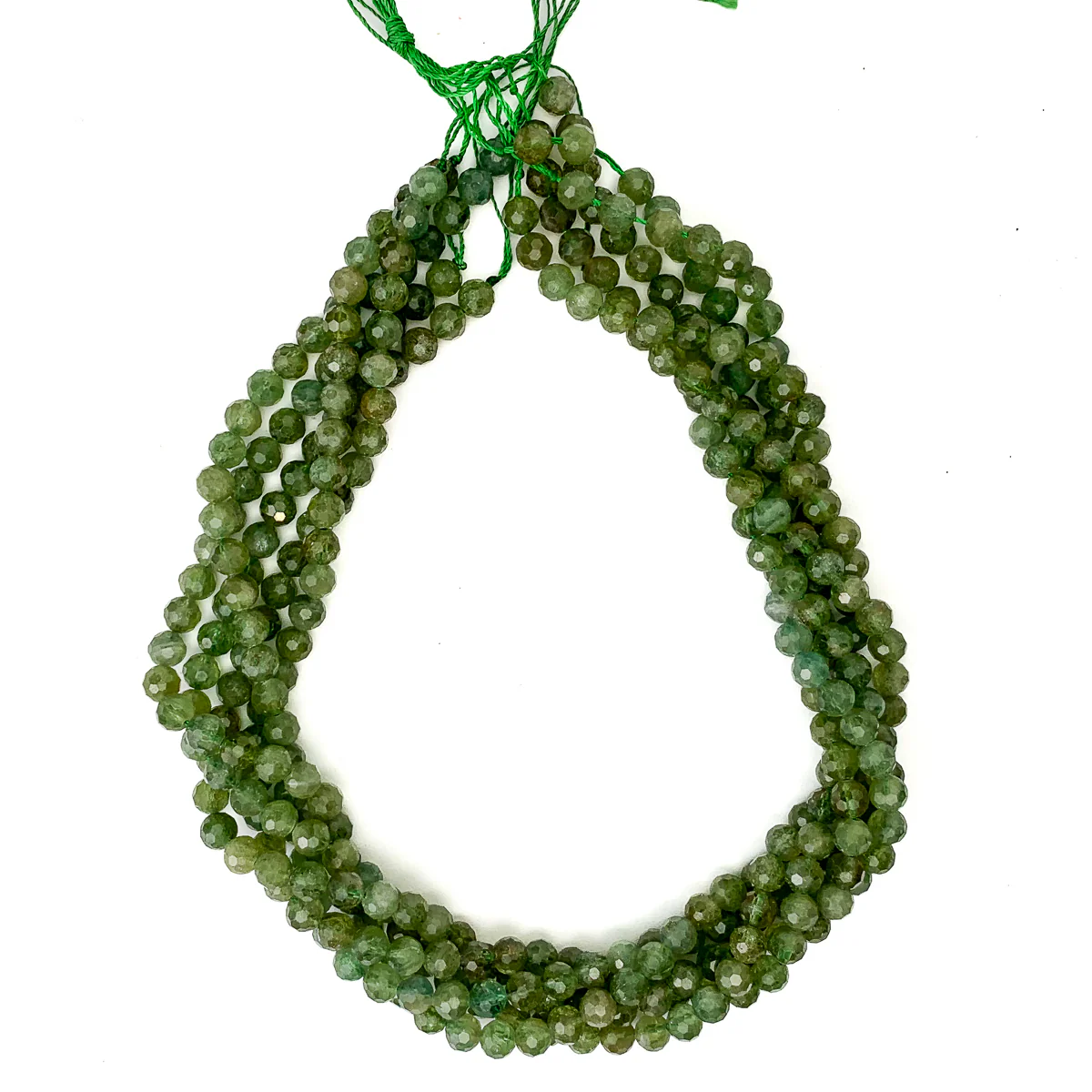 Green Garnet Tsavorite Kenya 6mm Faceted Rounds - Image 4