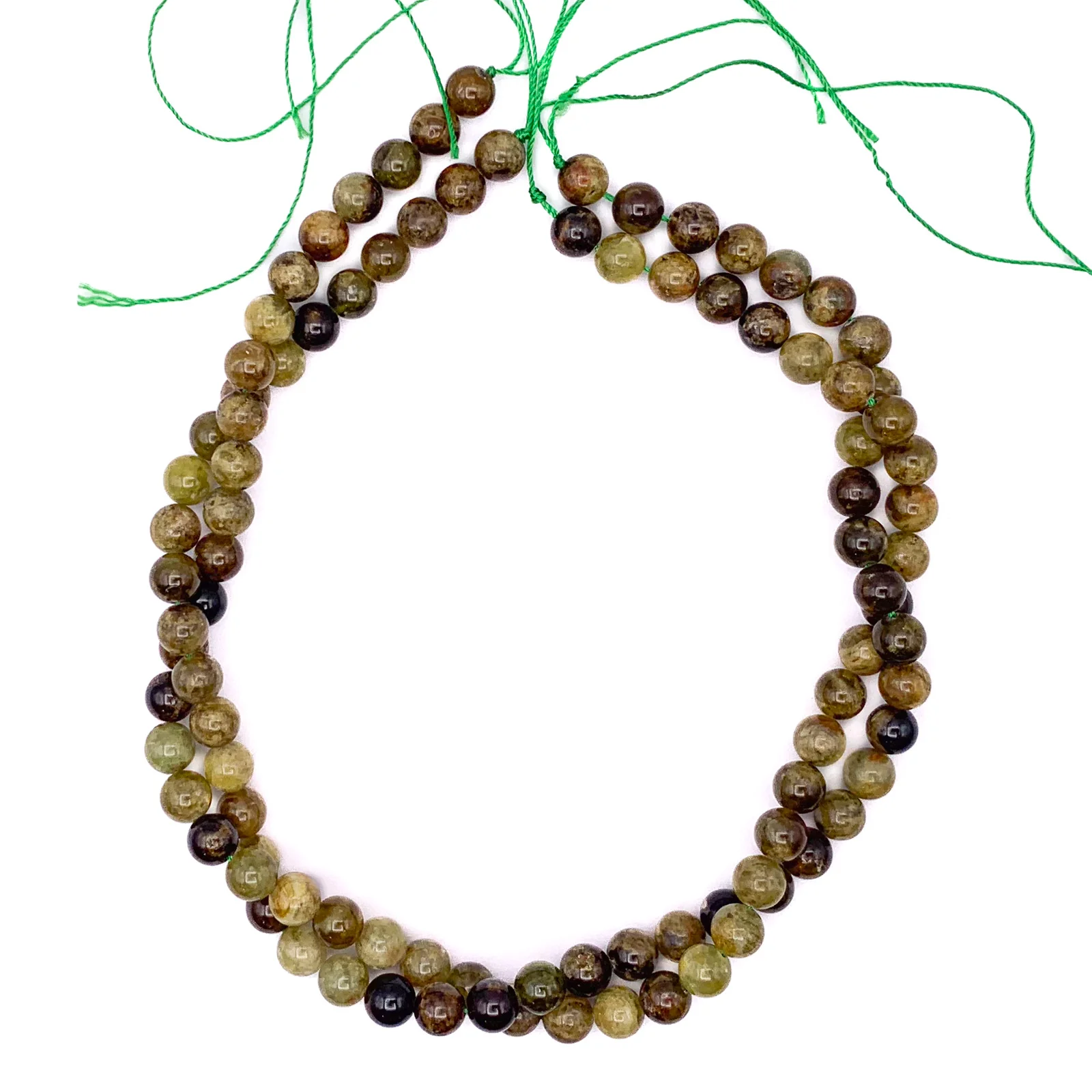 Green Garnet 8mm Smooth Rounds Bead Strand - Image 10