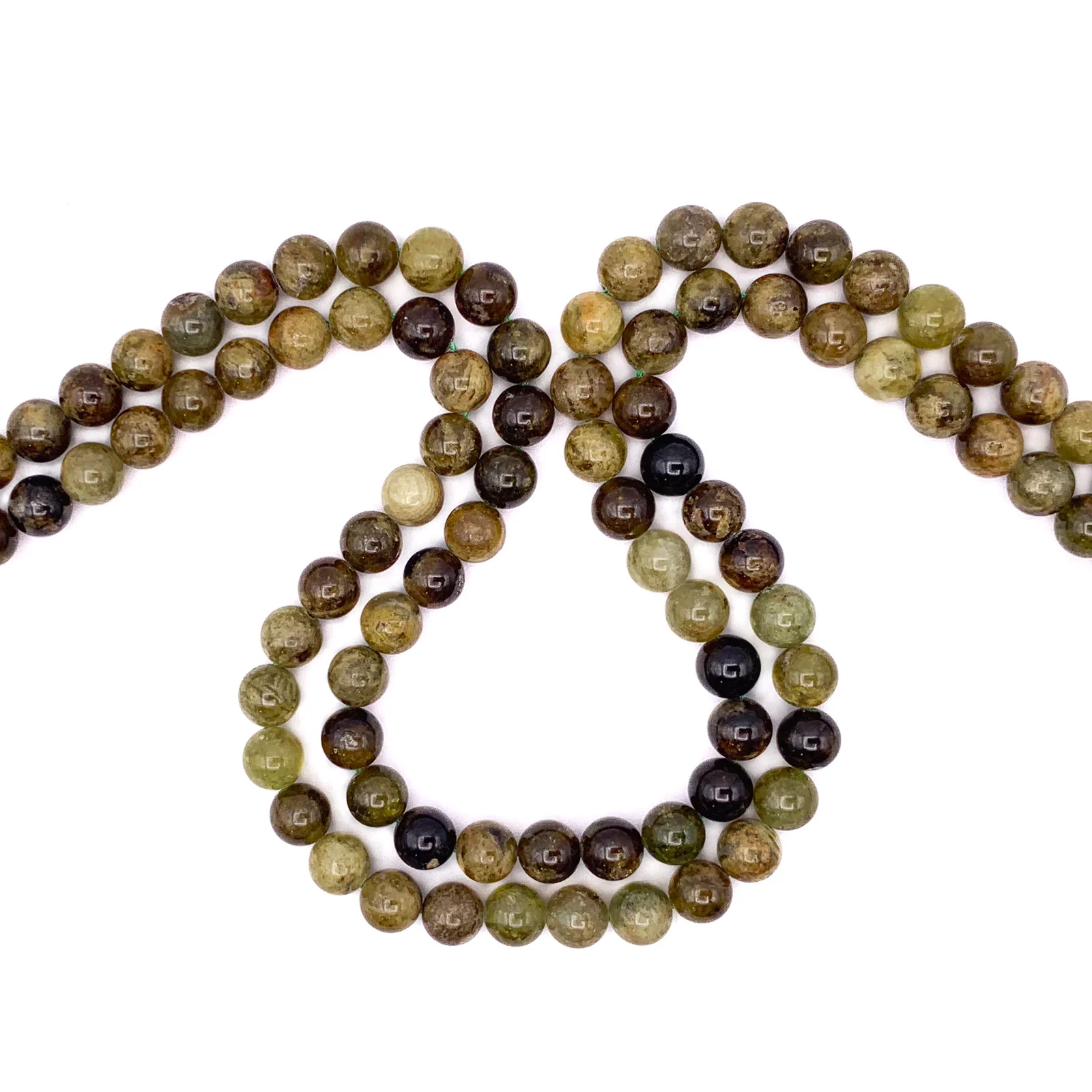 Green Garnet 8mm Smooth Rounds Bead Strand - Image 6