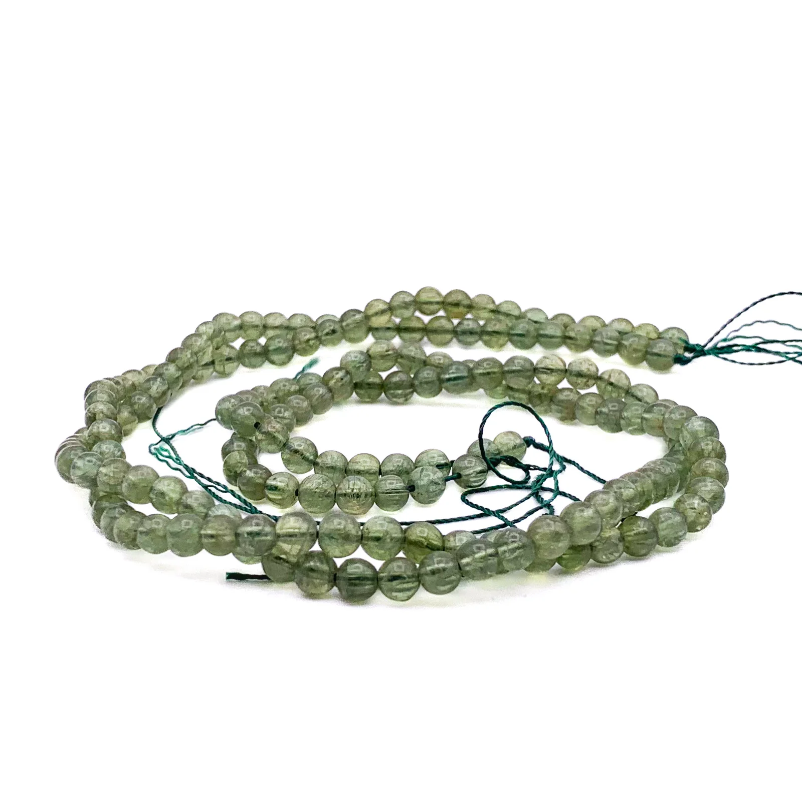 Green Moss Agate 5mm Smooth Rounds Bead Strand - Image 7