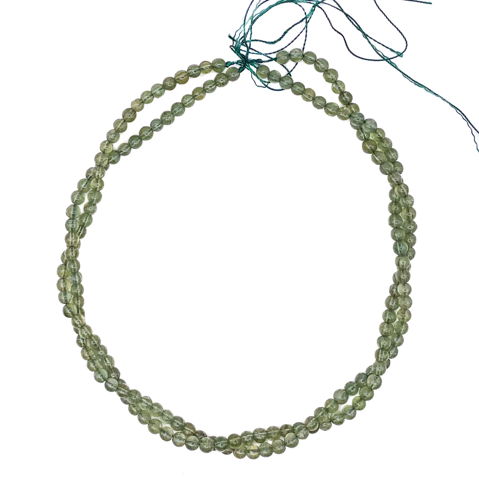 Green Moss Agate 5mm Smooth Rounds Bead Strand - Image 8