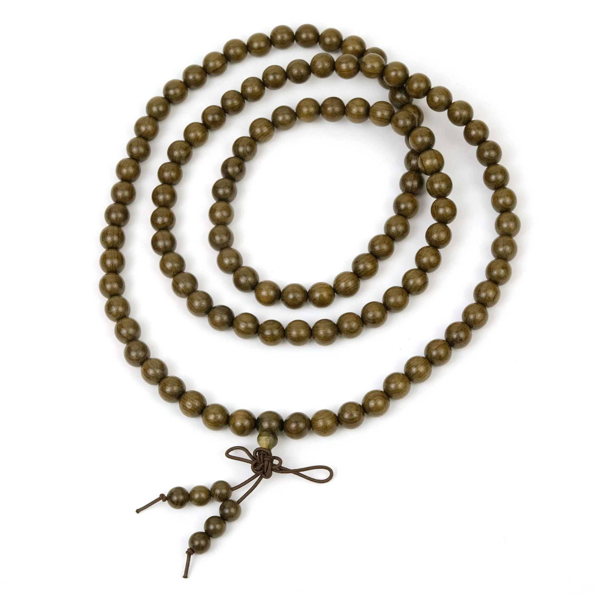 Green Nanmu Sandalwood 8mm Mala - Image 2
