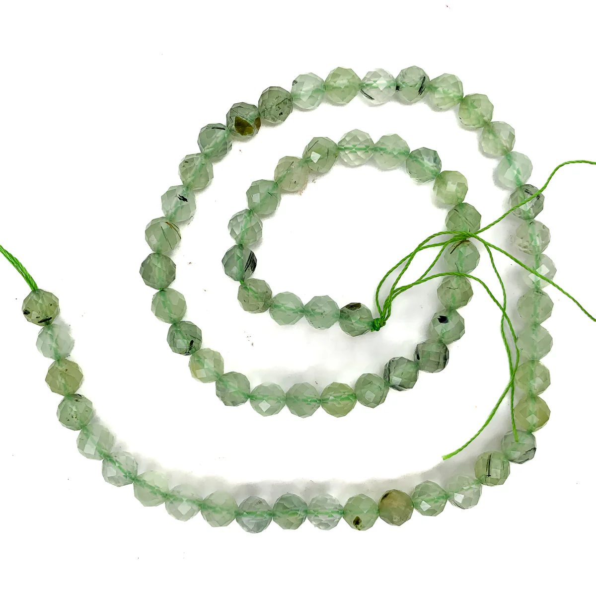 Green Quartz 6mm Faceted Rounds - Image 2