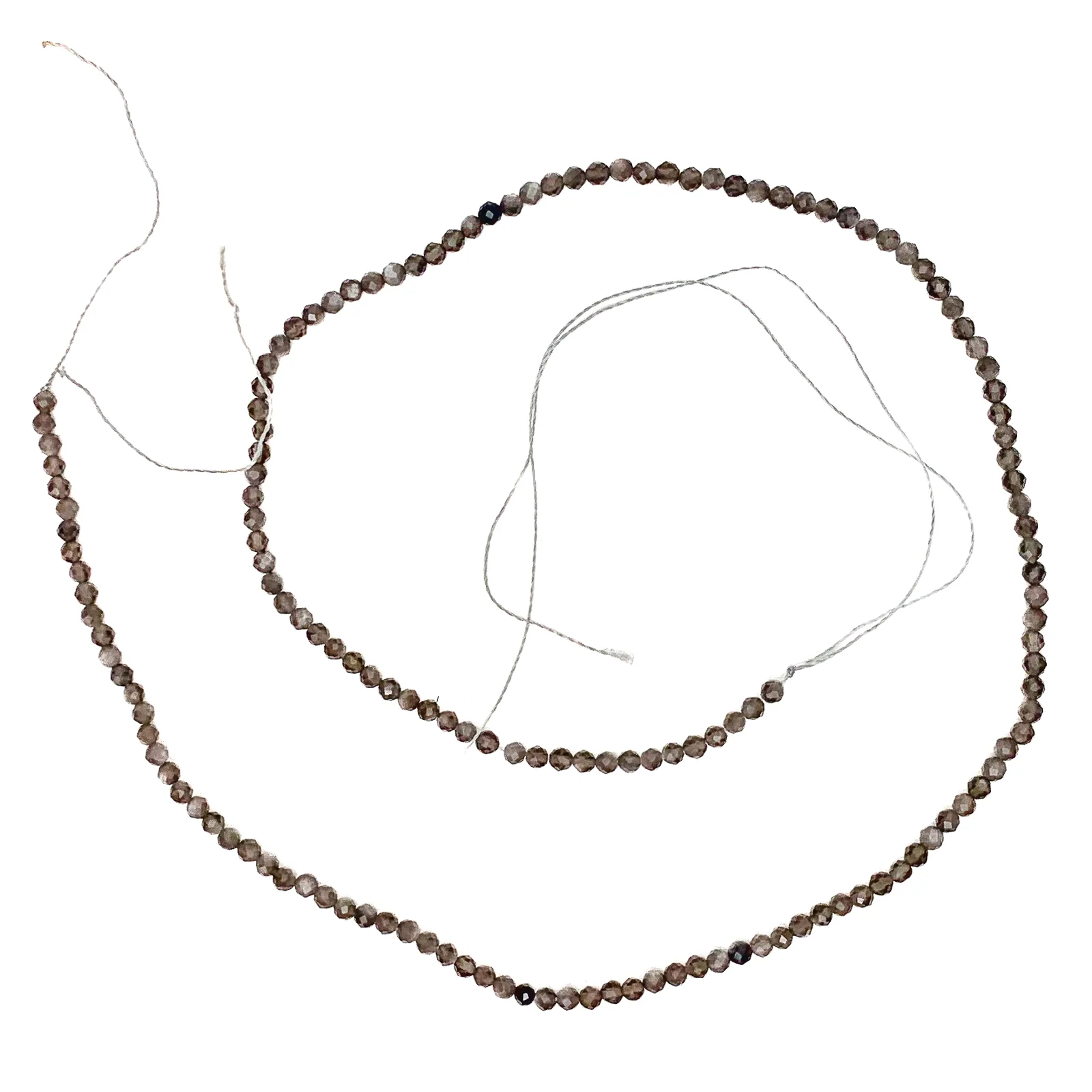 Grey Moonstone 2mm Faceted Rounds Bead Strand - Image 2