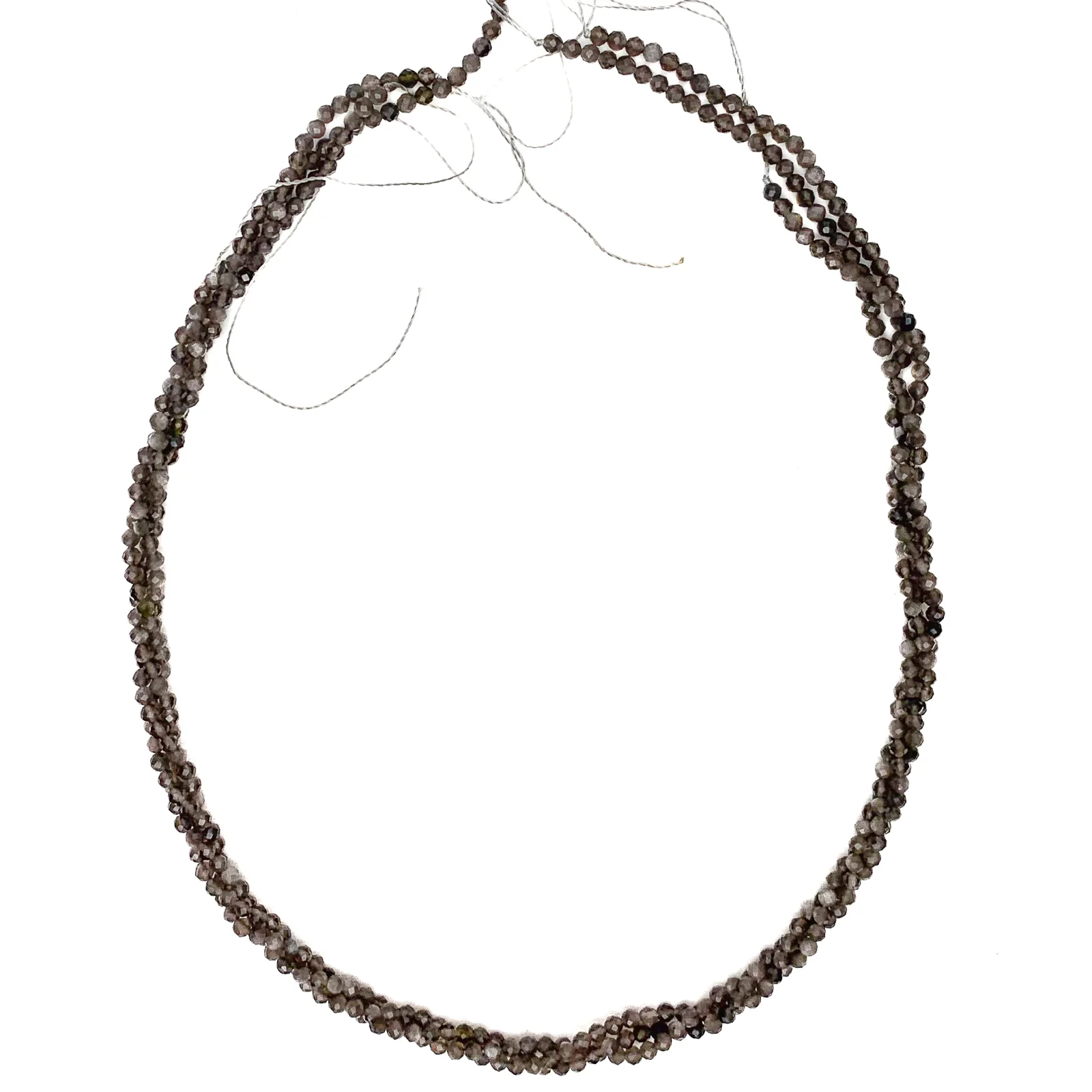 Grey Moonstone 2mm Faceted Rounds Bead Strand - Image 3