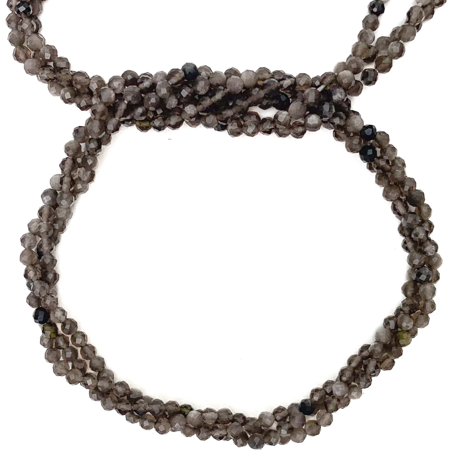 Grey Moonstone 2mm Faceted Rounds Bead Strand - Image 5