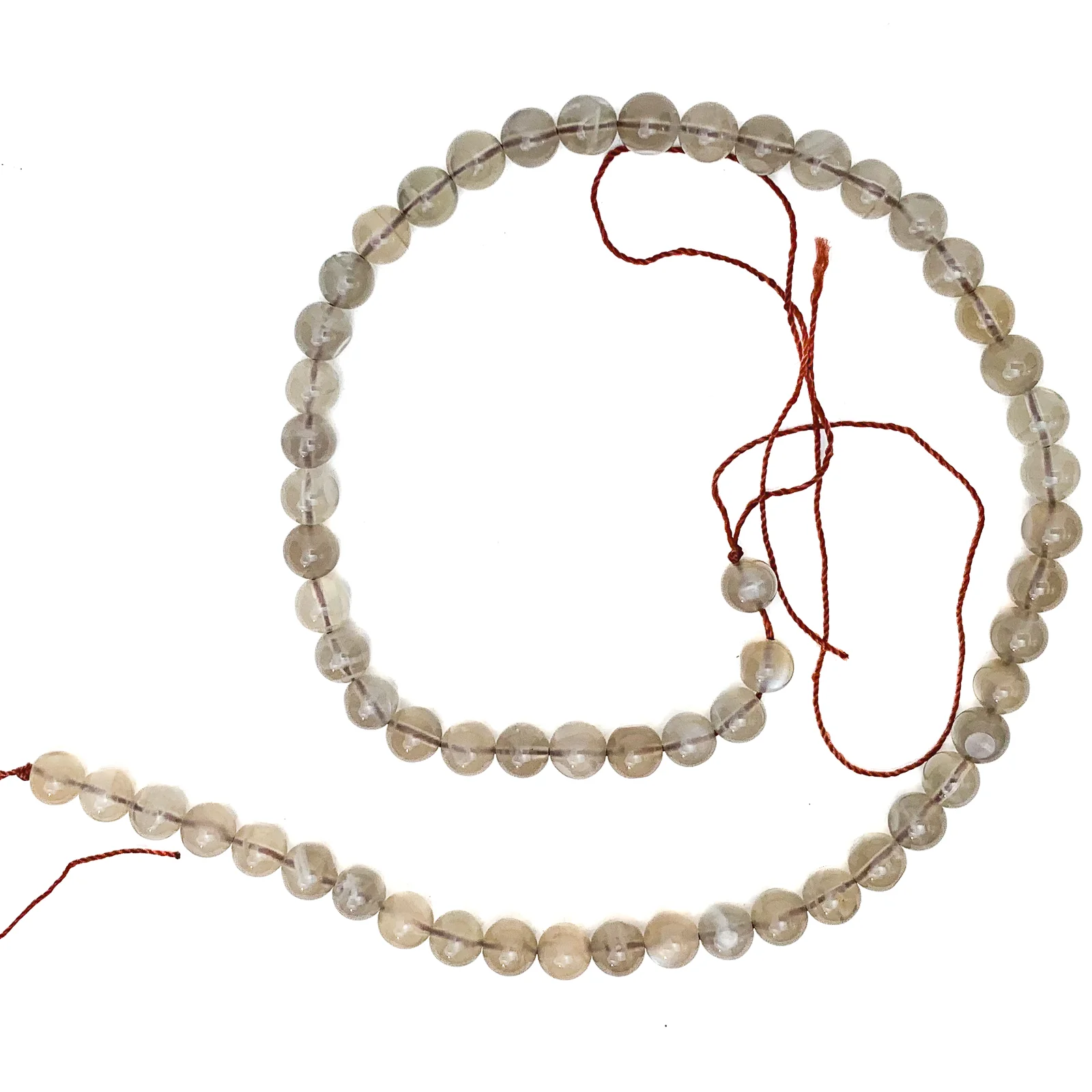 Grey Moonstone 7mm Smooth Rounds Bead Strand - Image 2