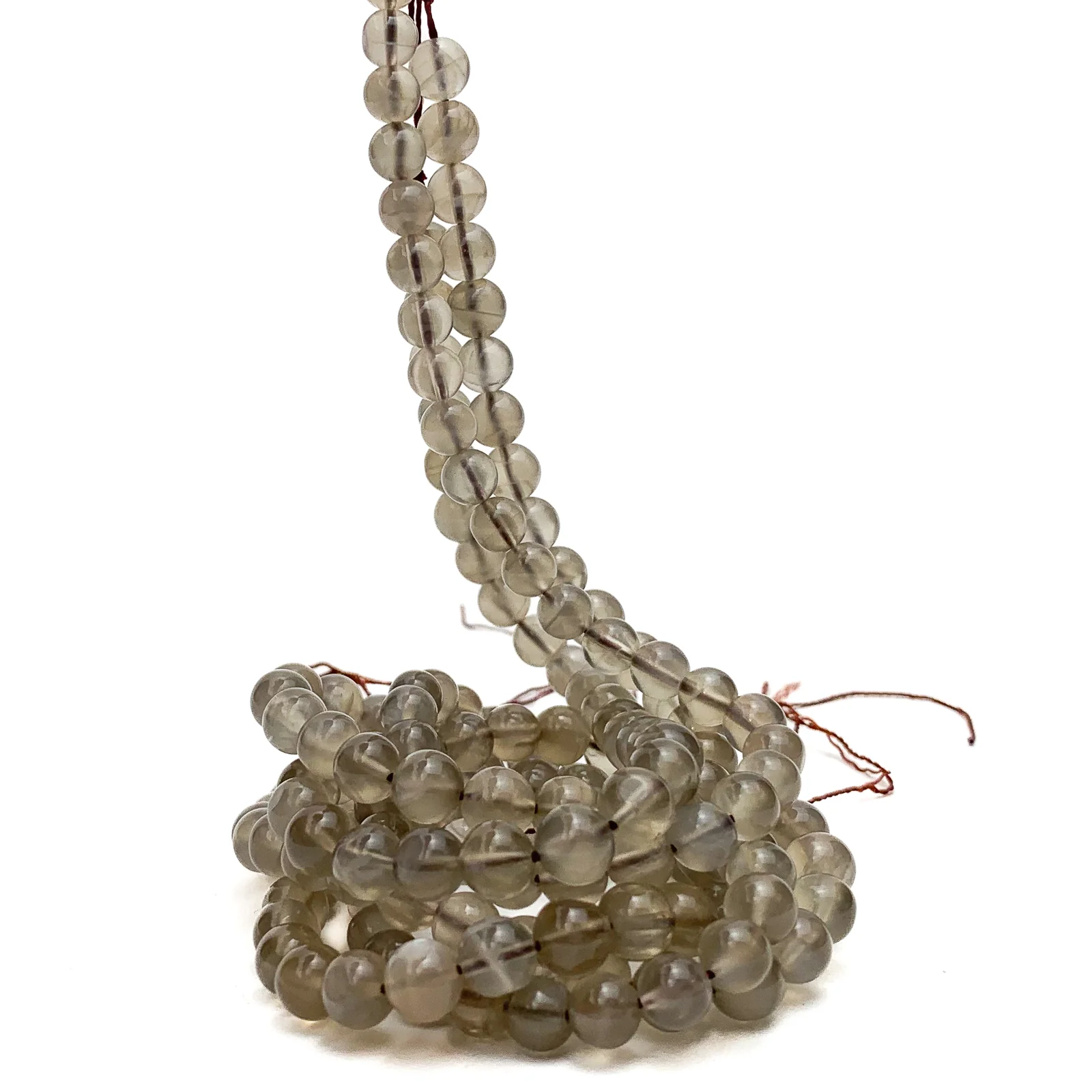 Grey Moonstone 7mm Smooth Rounds Bead Strand - Image 4