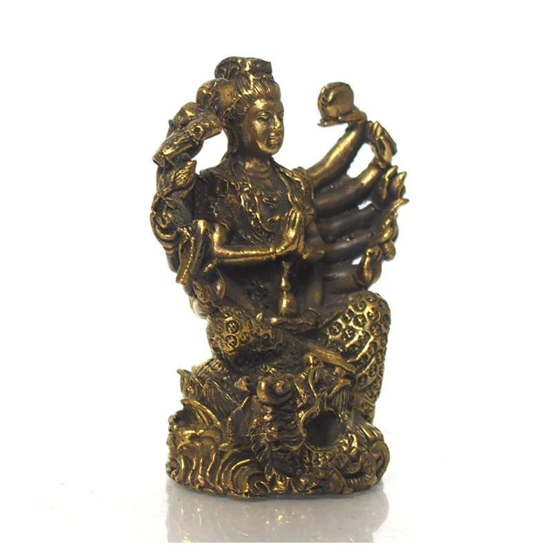 Guan Am Brass Statue - Image 4