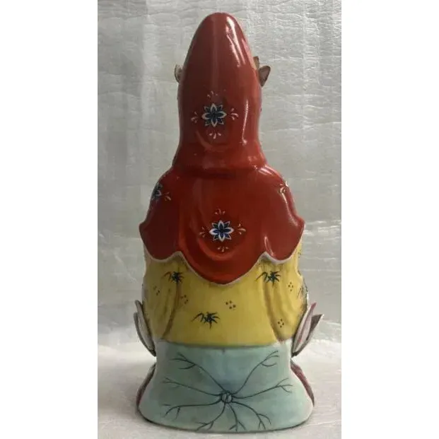 Guanyin Sitting On The Lotus Ceramic Figure - Image 3