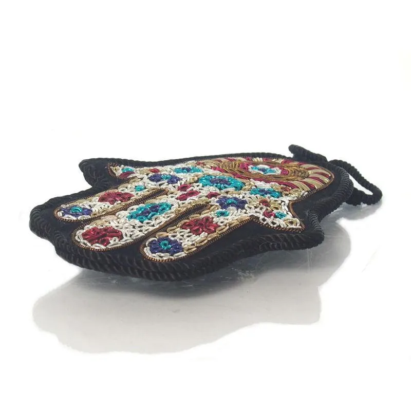 Hamsa Fabric Ornament, Black - Image 3
