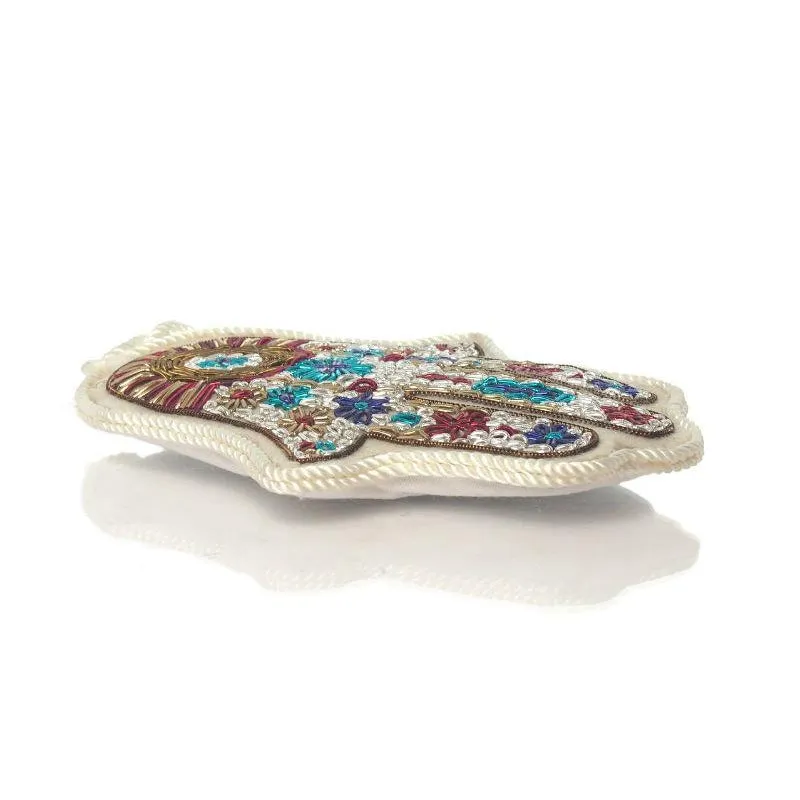 Hamsa Fabric Ornament, White - Image 3