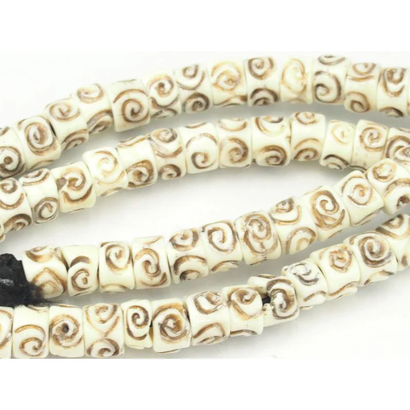 Hand-Carved Cow Bone Beads 1 - Image 2