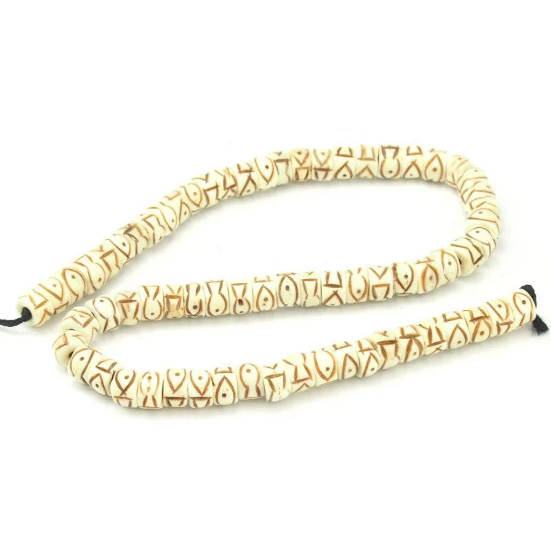 Hand-Carved Cow Bone Beads 2 - Image 2