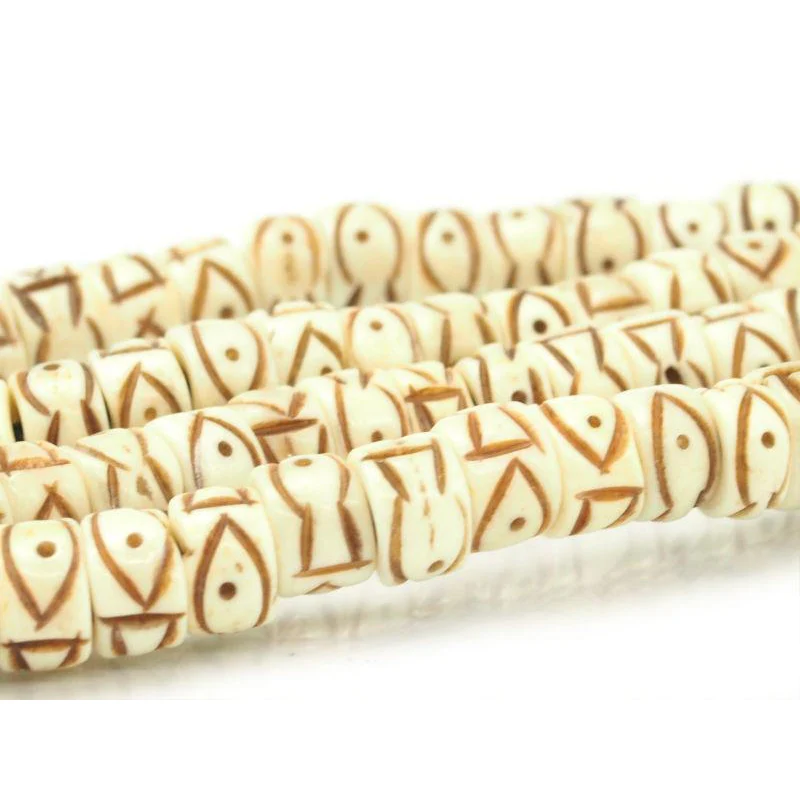 Hand-Carved Cow Bone Beads 2 - Image 3