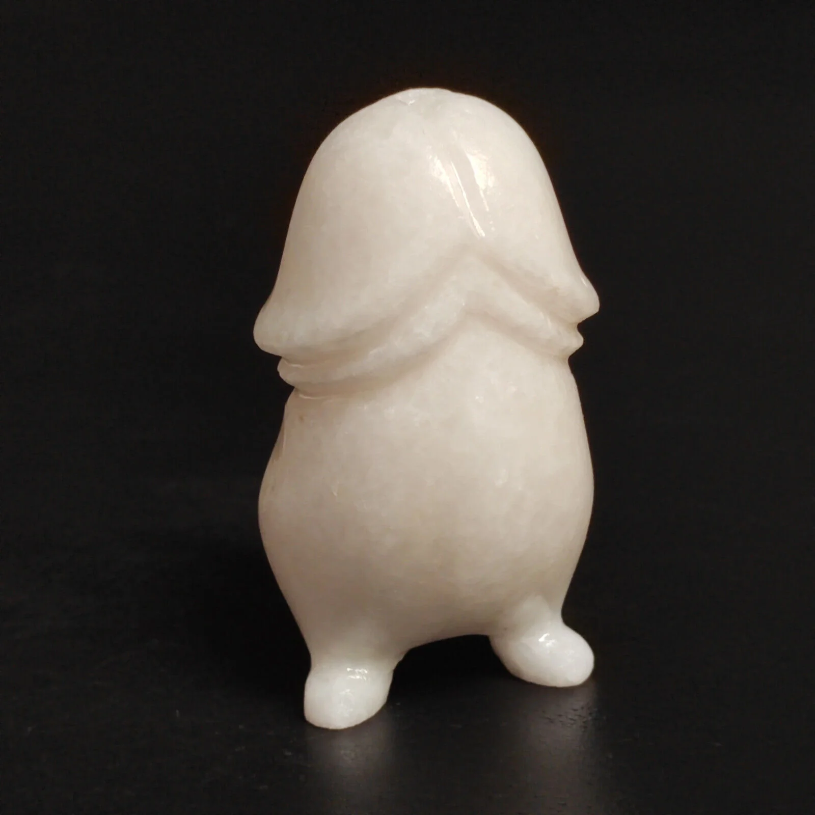 Hand-Carved Natural Quartzite Rough Stone Hand Sculpture Penis - Image 2