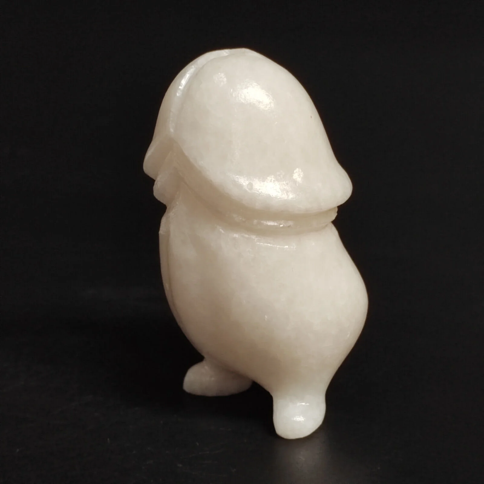 Hand-Carved Natural Quartzite Rough Stone Hand Sculpture Penis - Image 3