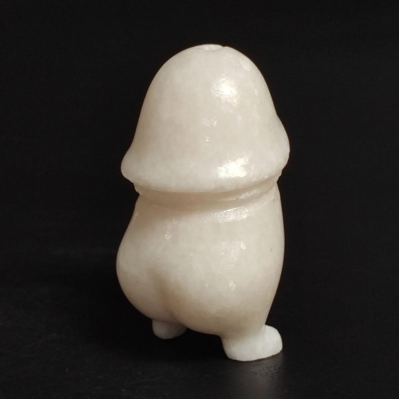 Hand-Carved Natural Quartzite Rough Stone Hand Sculpture Penis - Image 5