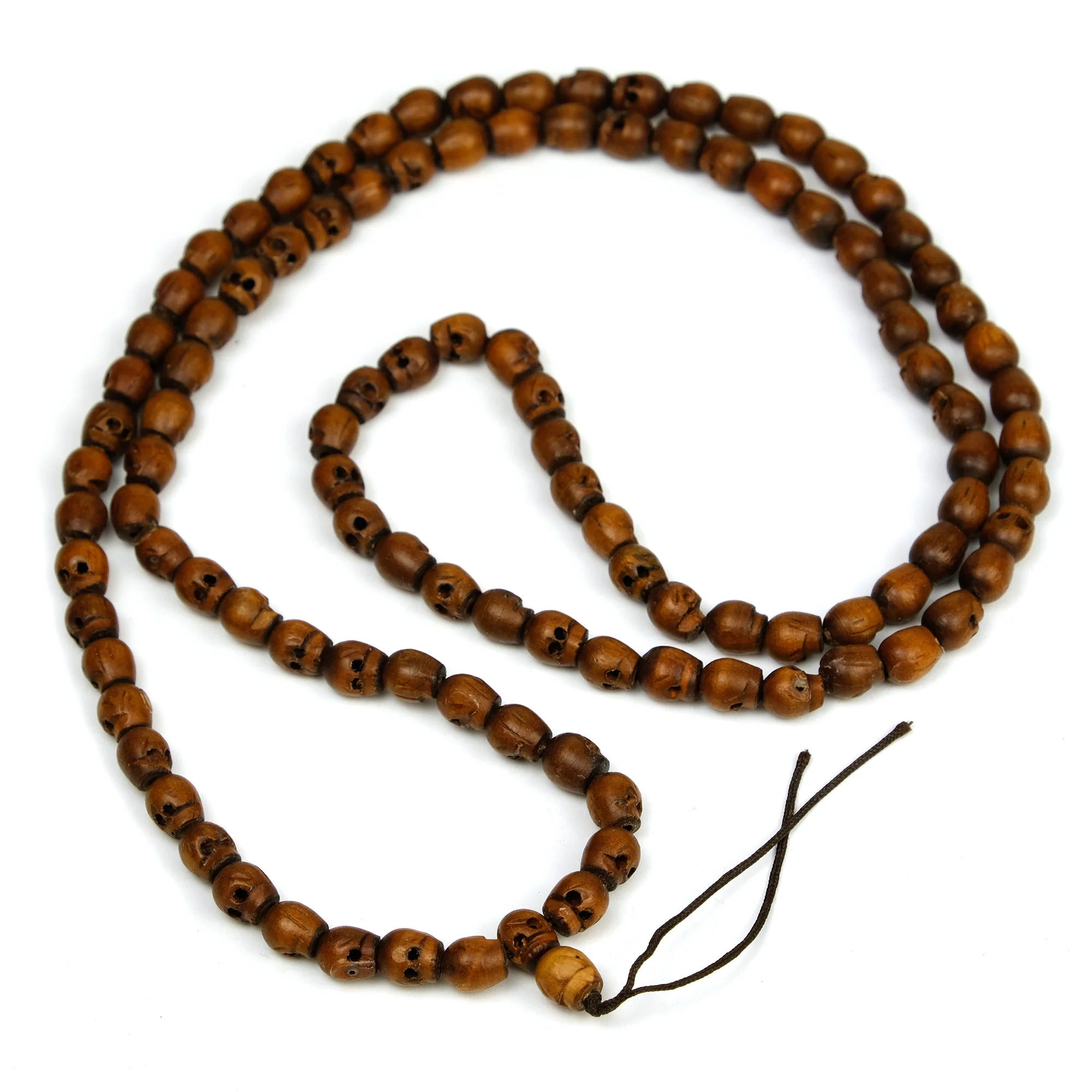 Hand Carved Wooden Skull Mala 9mm - Image 2