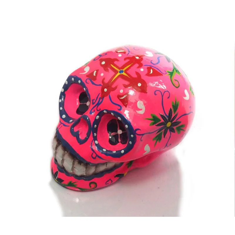 Hand Painted History Skull From Bali - Image 4