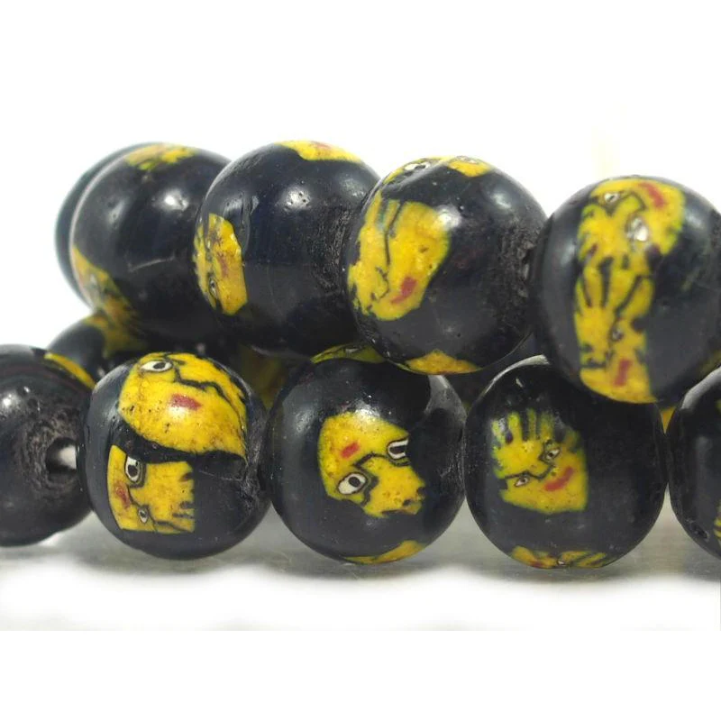 Hand Wound and Inlaid Face Bead 1 - Image 2