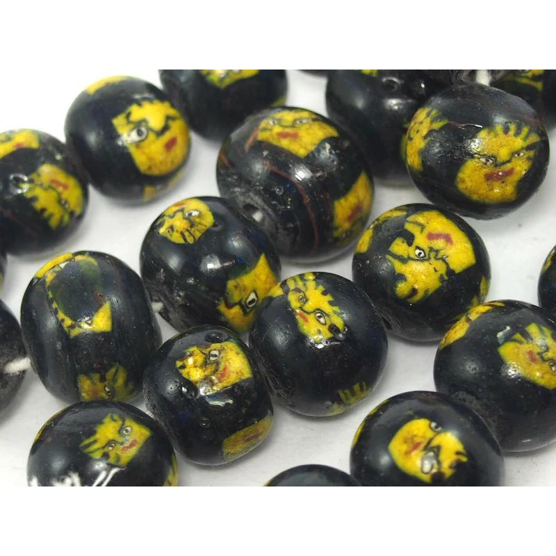 Hand Wound and Inlaid Face Bead 1 - Image 3