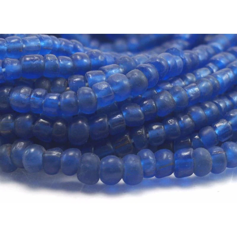 Hand Wound Java Glass Bead Strand Necklace 10 - Image 2