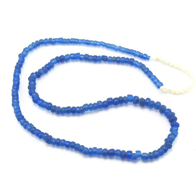 Hand Wound Java Glass Bead Strand Necklace 10 - Image 4