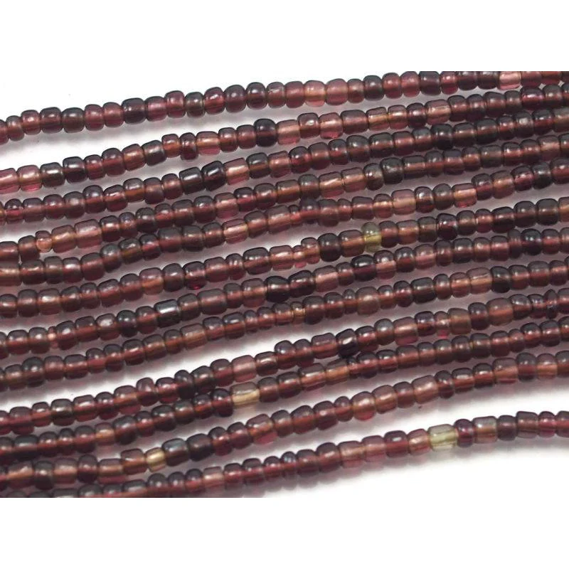 Hand Wound Java Glass Bead Strand Necklace 14 - Image 4