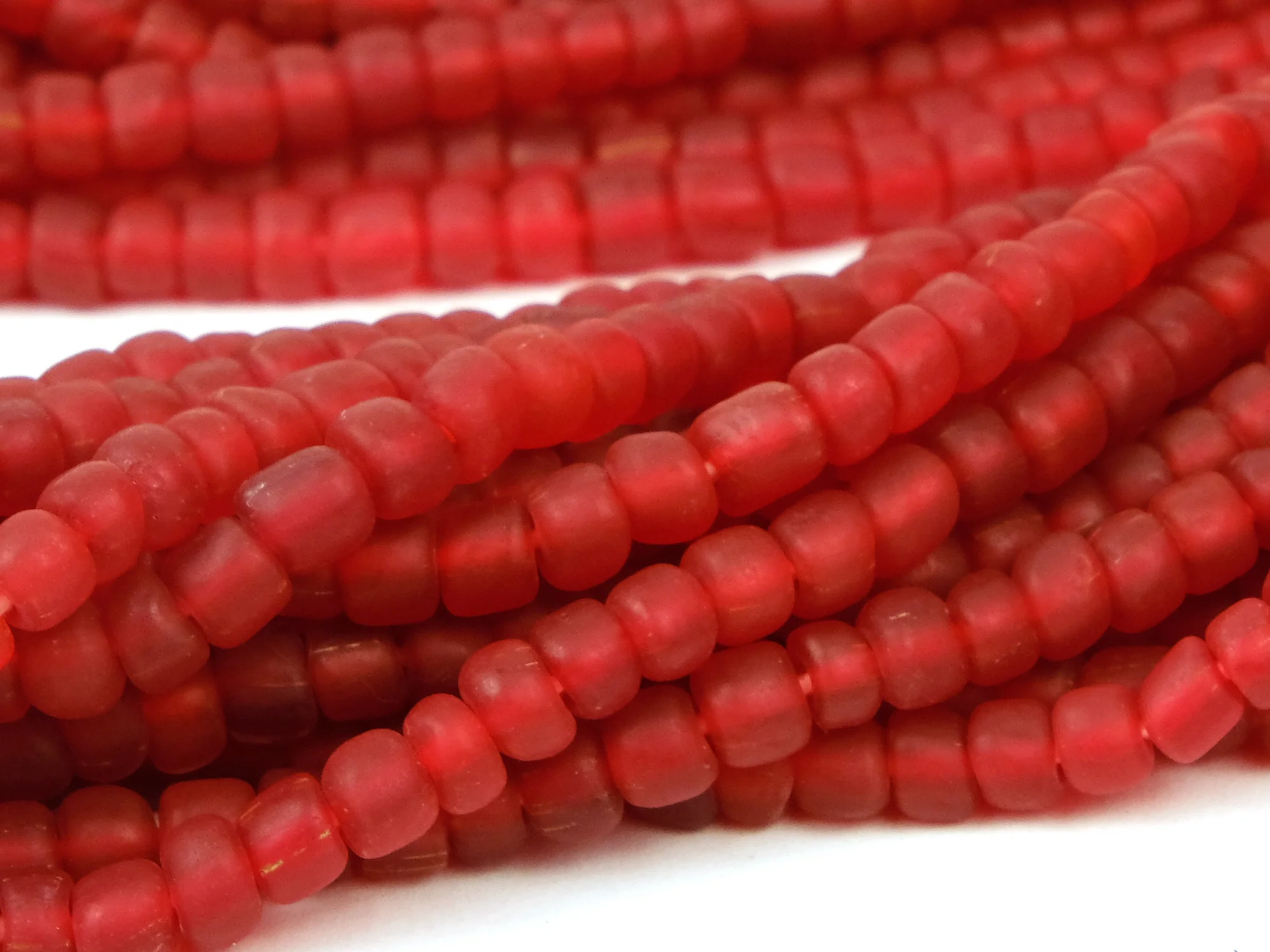 Hand Wound Java Glass Bead Strand Necklace 24 - Image 2