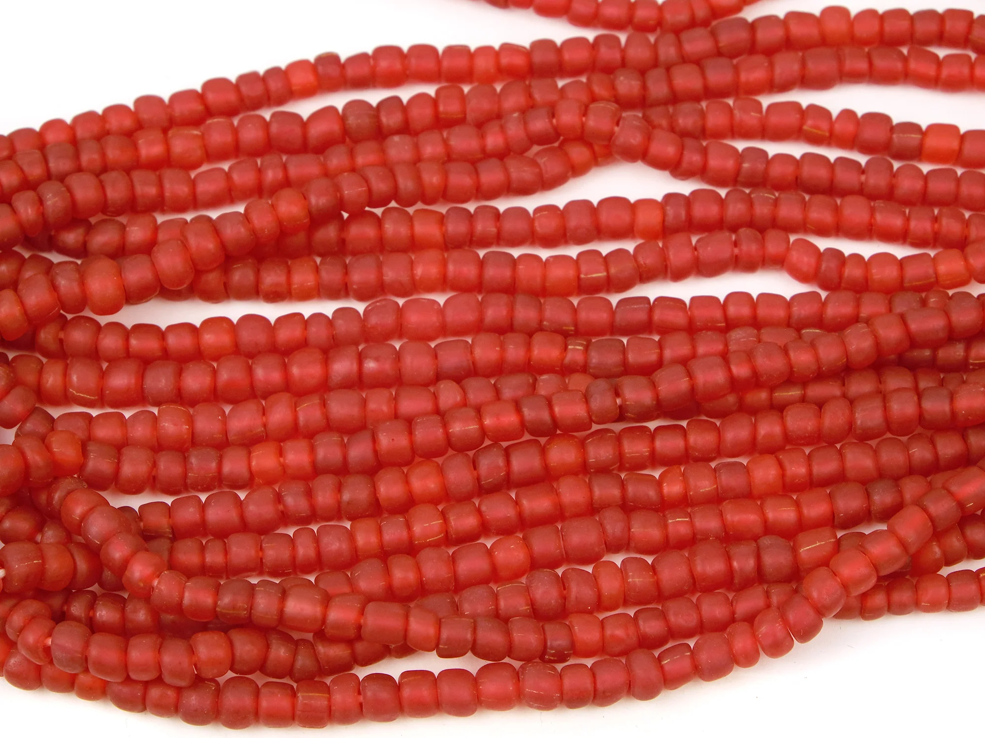 Hand Wound Java Glass Bead Strand Necklace 24 - Image 3