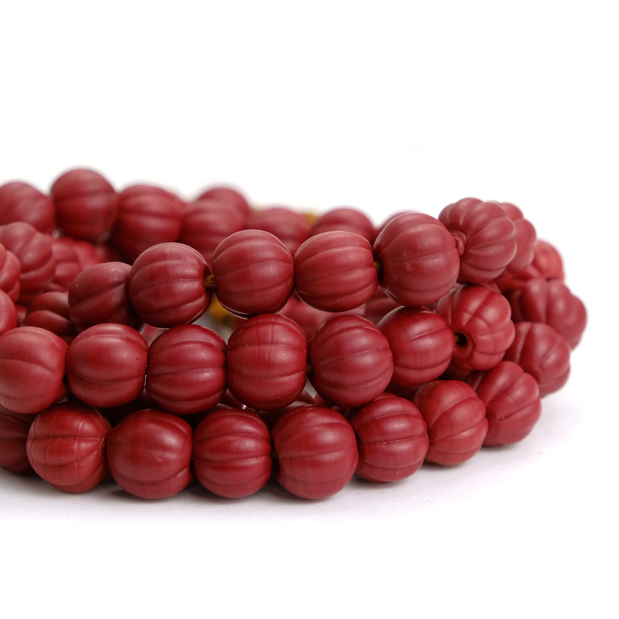 Hand Wound Java Melon Beads / Necklace - Image 2